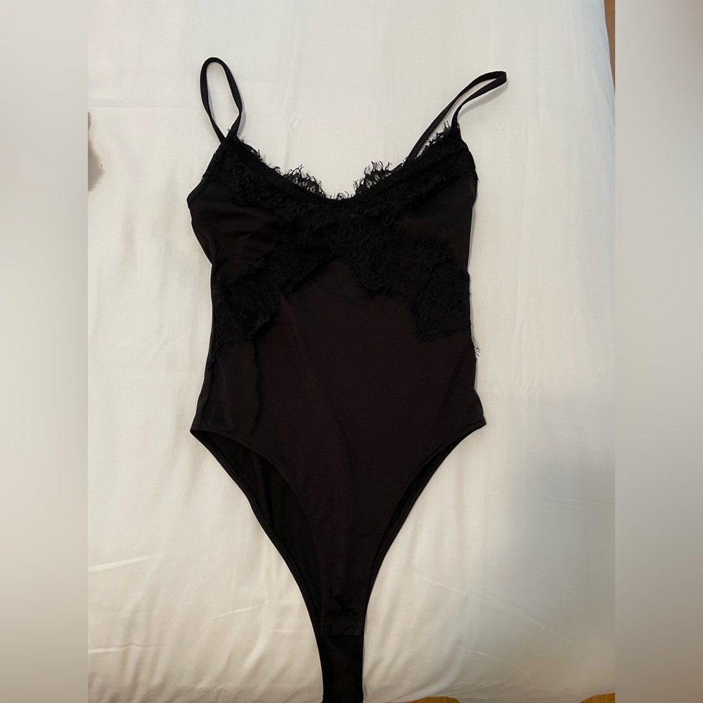 Zara black lace bodysuit